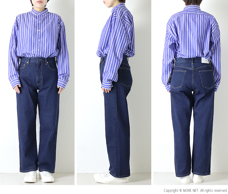 クロスアクロス CLOTH ACROSS 5Pストレートデニムパンツ CA25F101