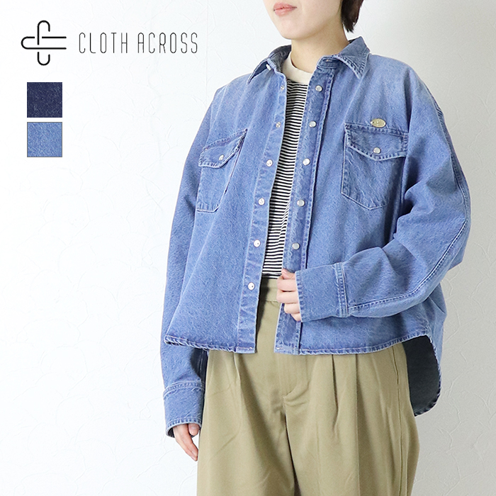 クロスアクロス CLOTH ACROSS ドルマンスリーブウエスタンシャツ 