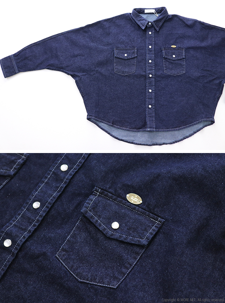 クロスアクロス CLOTH ACROSS ドルマンスリーブウエスタンシャツ 