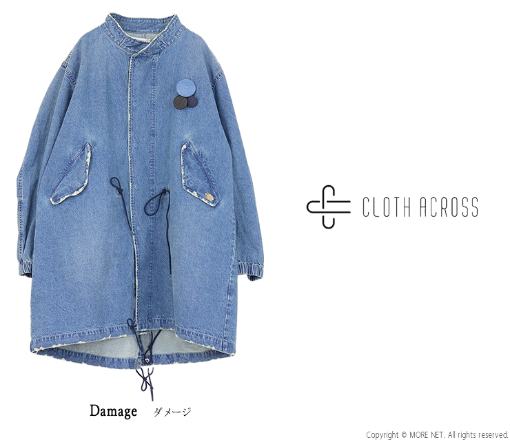 クロスアクロス CLOTH ACROSS M-65デニムコート CA25F114 スタンド