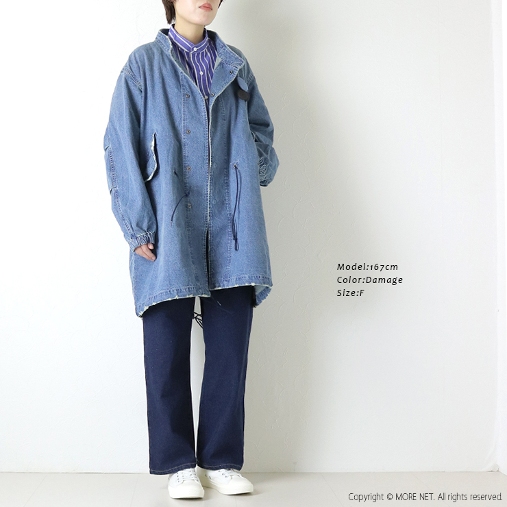 クロスアクロス CLOTH ACROSS M-65デニムコート CA25F114 スタンド