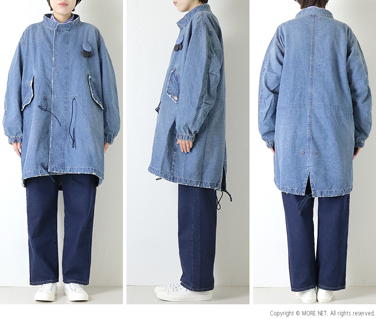 クロスアクロス CLOTH ACROSS M-65デニムコート CA25F114 スタンド