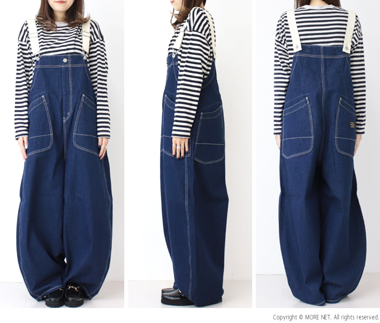 Cafetty（カフェッティ） Cafetty 10ozデニムワークサロペット CF-0593