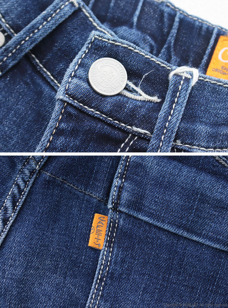 Cafetty（カフェッティ） やわらかストレッチデニムワークテーパード