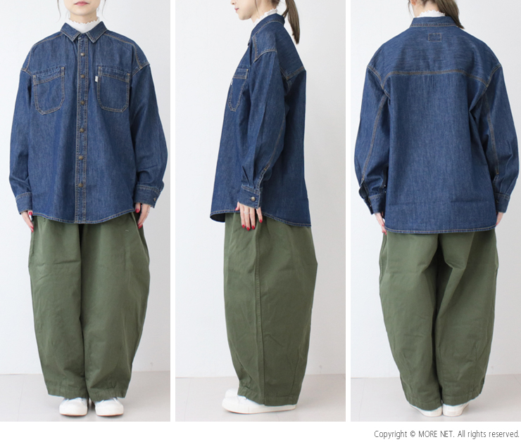 Cafetty（カフェッティ） Cafetty 6ozデニムワークシャツ CF-7193 長袖