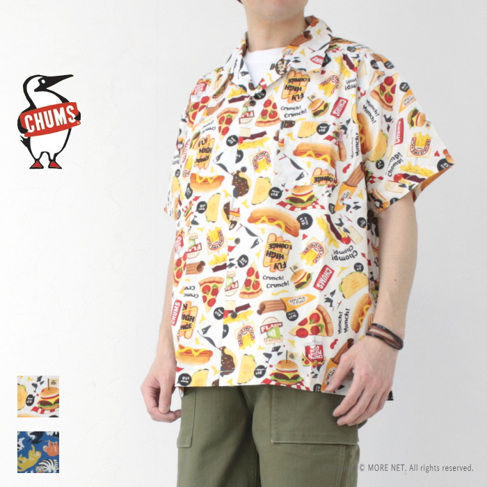 チャムス CHUMS チャムロハシャツ CH02-1233 メンズ 半袖 コットンアロハ 総柄 2025春夏｜モアネット casual select