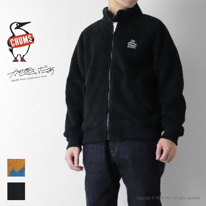 チャムス CHUMS かせきさいだぁコラボ ボンディングフリーススウィングトップ CH04-1461 メンズ ブルゾンジャケット 防風 2025秋冬 | CHUMS