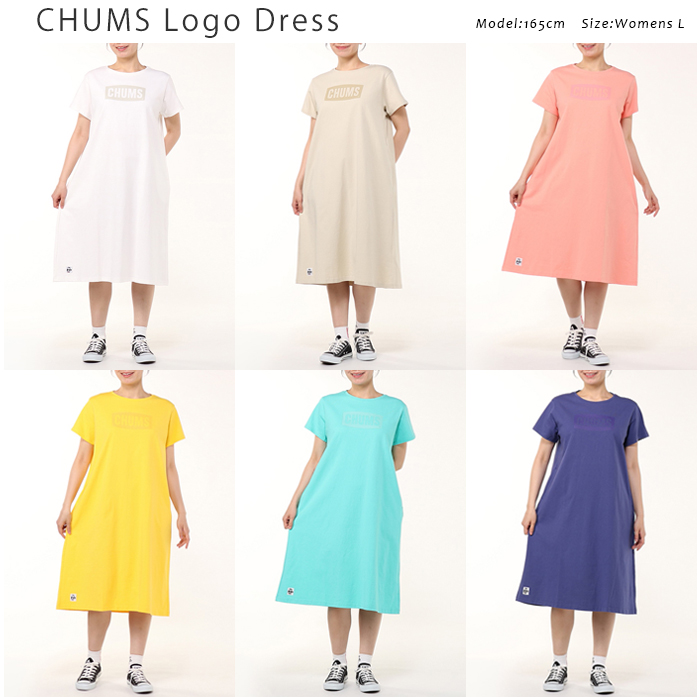 チャムス CHUMS チャムスロゴドレス CH18-1259  Ｔシャツ ワンピース ロゴ ロング丈 トップス レディース 2025春夏 /返品・交換不可/SALE セール | CHUMS | 13