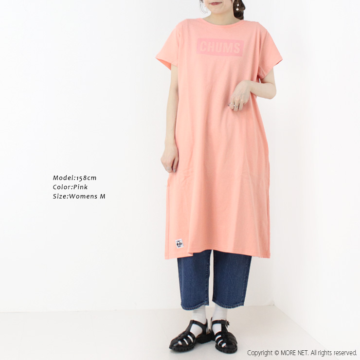 チャムス CHUMS チャムスロゴドレス CH18-1259  Ｔシャツ ワンピース ロゴ ロング丈 トップス レディース 2025春夏 /返品・交換不可/SALE セール | CHUMS | 17