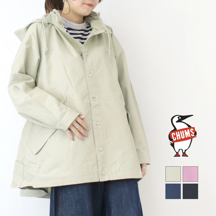 チャムス CHUMS Aラインマウンテンパーカー CH18-1357 ジャケット スタンドカラー ロゴ アウター ポンチョ 羽織 レディース CHUMS（チャムス） CHUMS Aラインマウンテンパーカー CH18-1357
