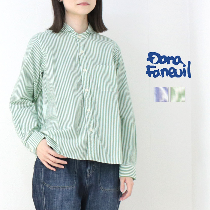 ダナファヌル Dana Faneuil バリエーションピッチサッカーシャツ D-6125117 トップス ストライプ 長袖 日本製 レディース 2025春夏 /返品・交換不可/SALE セール | DANA FANEUIL