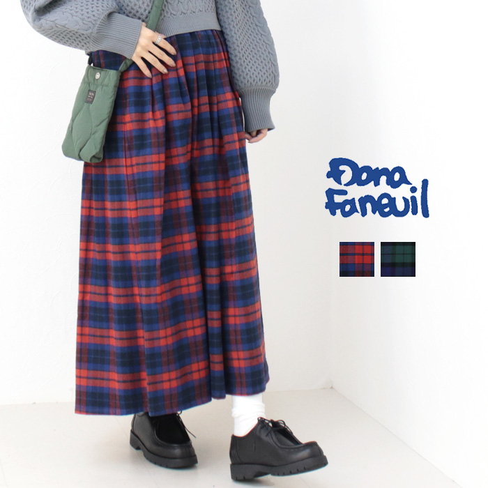 ダナファヌル Dana Faneuil オーガニックコットンビエラチェックスカート D-8124442 レディース 日本製 ロング マキシ丈  /返品・交換不可/SALE セール | DANA FANEUIL