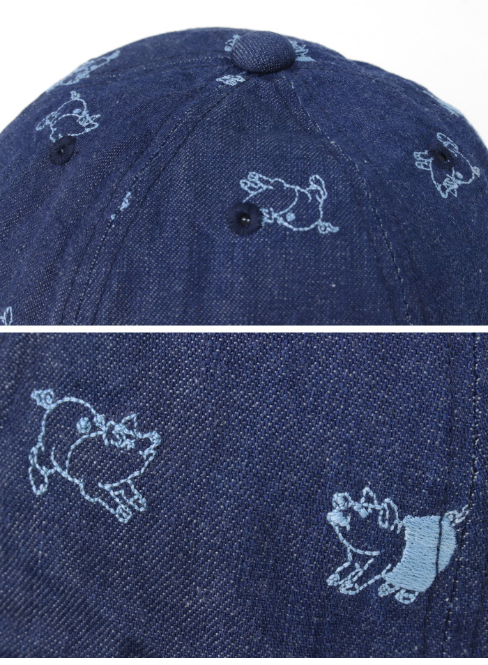 ステュディオ・ダルチザン STUDIO D'ARTISAN 総柄デニムキャップ D7565 メンズ レディース 帽子 ブタ 刺繍 2025春夏 | STUDIO D'ARTISAN | 03