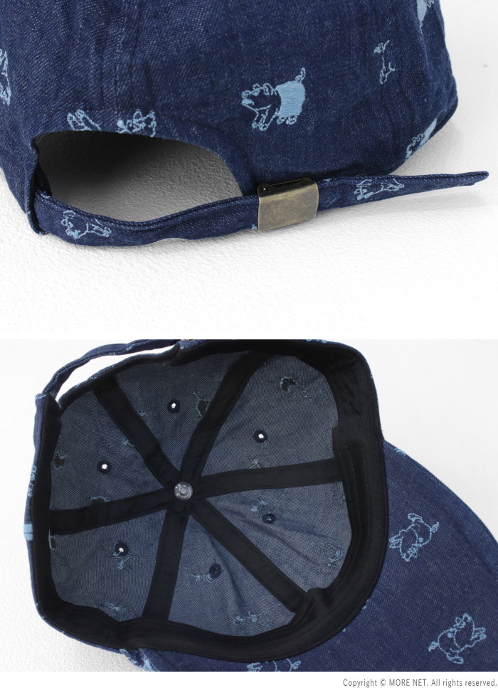 ステュディオ・ダルチザン STUDIO D'ARTISAN 総柄デニムキャップ D7565 メンズ レディース 帽子 ブタ 刺繍 2025春夏 | STUDIO D'ARTISAN | 05