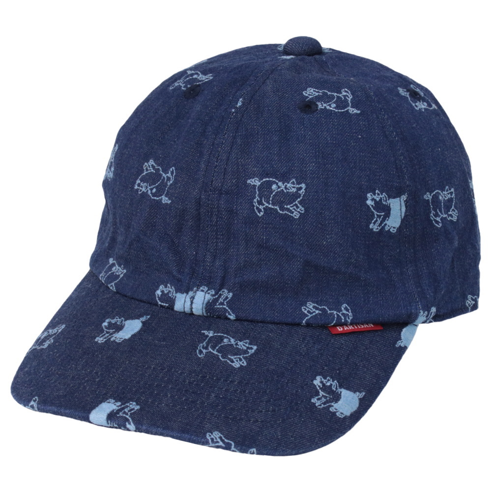 ステュディオ・ダルチザン STUDIO D'ARTISAN 総柄デニムキャップ D7565 メンズ レディース 帽子 ブタ 刺繍 2025春夏 | STUDIO D'ARTISAN | 06