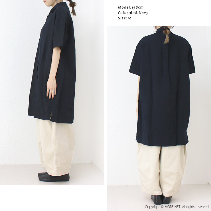 フレッドペリー FRED PERRY シアサッカーシャツドレス D9175 トップス ワンピース ミディ丈 無地 ワンポイント レディース 2025春夏 | FRED PERRY | 04