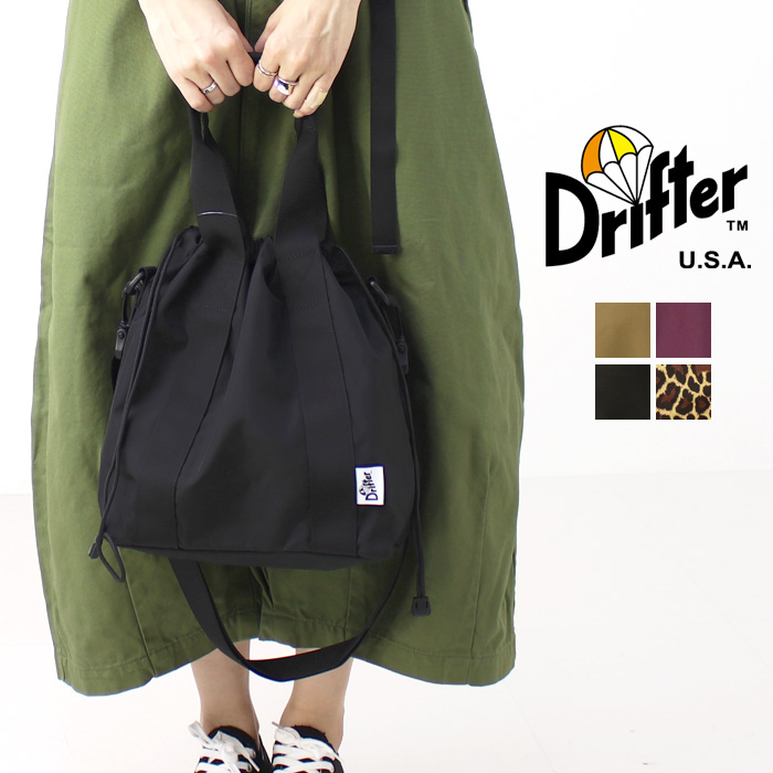 ドリフター Drifter ハンドルバケットトート/HANDLE BUCKET TOTE DFV1225 鞄 バッグ 巾着型 2WAY 無地  レオパード柄 レディース メンズ 2024秋冬