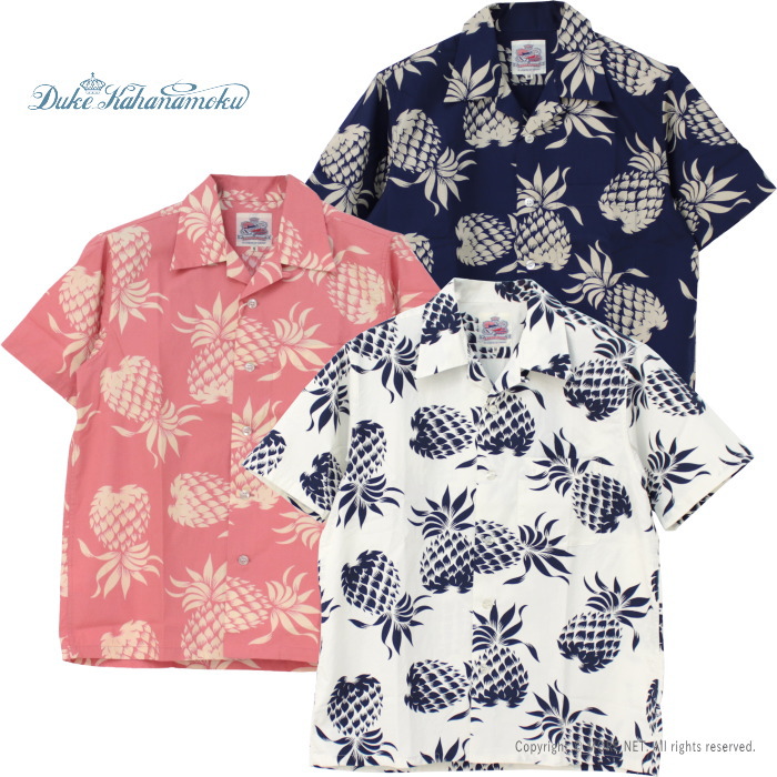 サンサーフ SUN SURF デュークカハナモク DUKE KAHANAMOKU コットンハワイアンシャツ DK37811 DUKE'S PINEAPPLE メンズ 日本製 アロハシャツ 半袖 2025春夏｜モアネット casual select