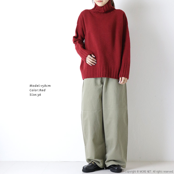 ISLAND TIDES（アイランドタイド） ラムウールタートルネックニット