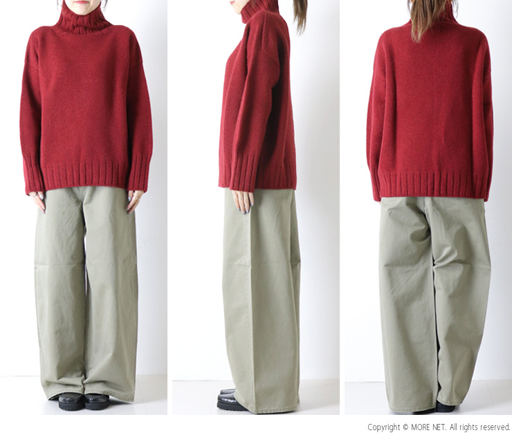 ISLAND TIDES（アイランドタイド） ラムウールタートルネックニット