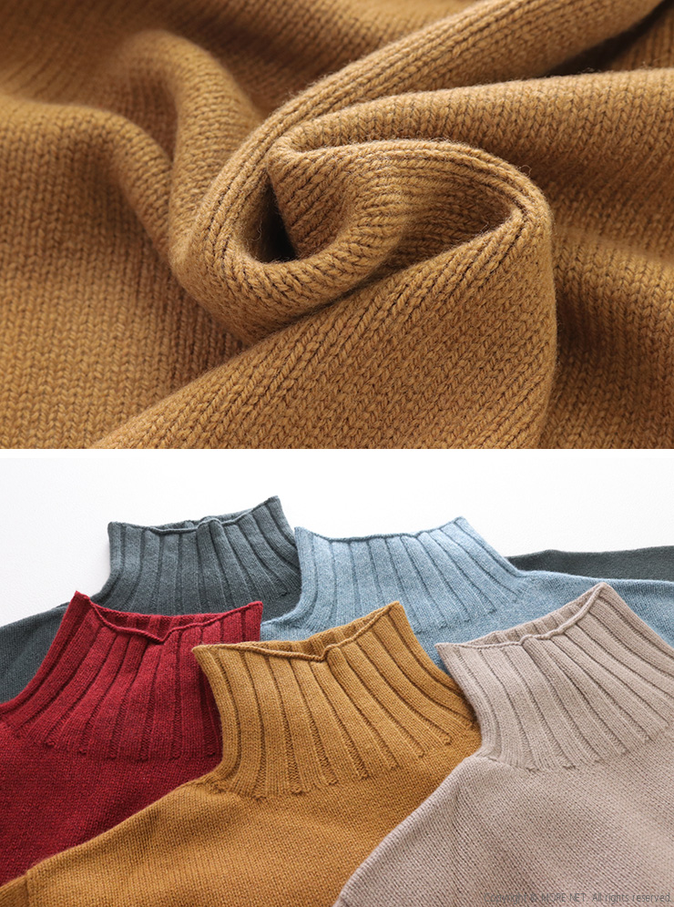 ISLAND TIDES（アイランドタイド） ラムウールタートルネックニット