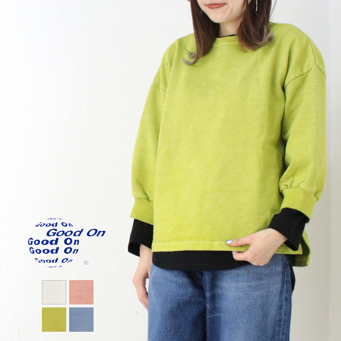 グッドオン Good On リラックススウェット/RELAX SWEAT GOBW2209 トップス カットソー 無地 8分袖 ワイド 日本製 2025春夏 /返品・交換不可/SALE セール | GOOD ON
