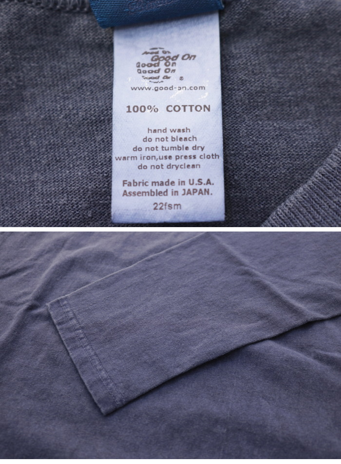 グッドオン Good On ベースボールTシャツ GOLT-601 メンズ レディース 日本製 ラグラン 7分袖 無地 | GOOD ON | 13