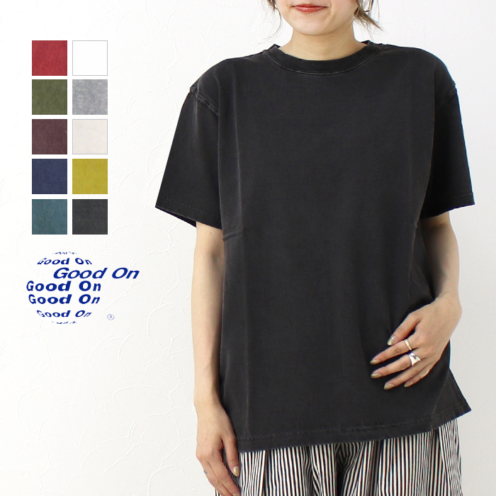 グッドオン Good On ショートスリーブクルーTシャツ GOST-701 日本製 半袖 アメリカ製 無地 レディース