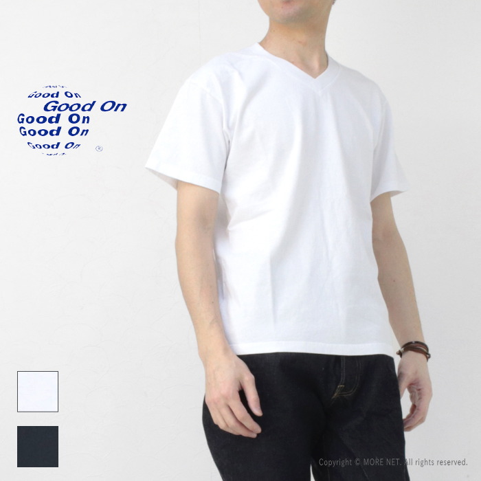 グッドオン Good On ショートスリーブVネックTシャツ GOST1001 日本製 メンズ アメリカ製 レディース 半袖 無地 2025春夏 | GOOD ON | 01