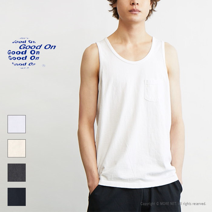 グッドオン Good On ポケットタンクトップ GOST1104 メンズ 日本製 無地 2025春夏 | GOOD ON