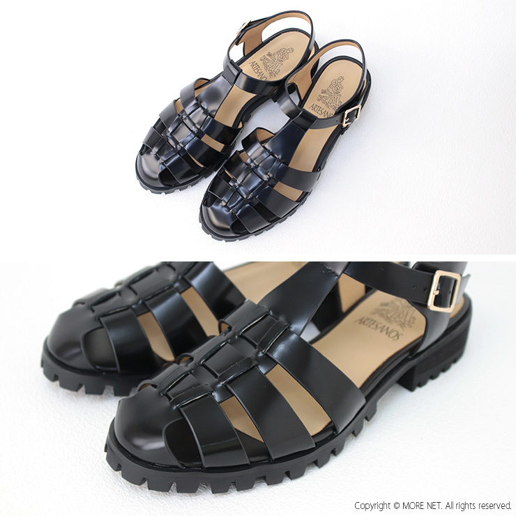 アルテサノス ARTESANOS レザーグルカサンダル GU12-631-1-FL
