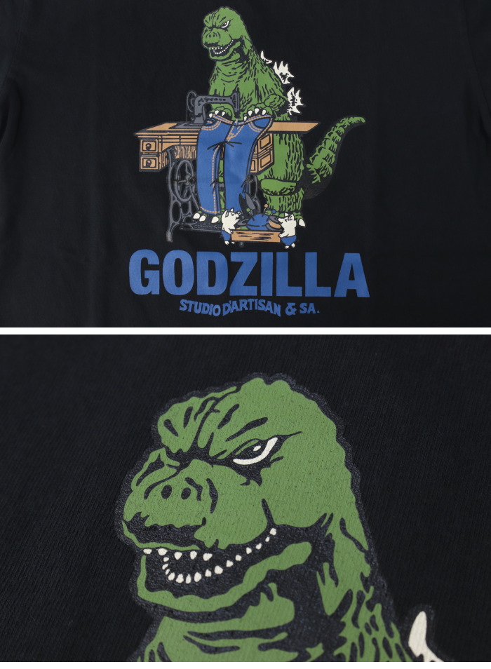 ステュディオ・ダルチザン STUDIO D'ARTISAN ゴジラコラボTシャツ GZ-015 メンズ 日本製 半袖 USAコットン 2025春夏 | STUDIO D'ARTISAN | 06
