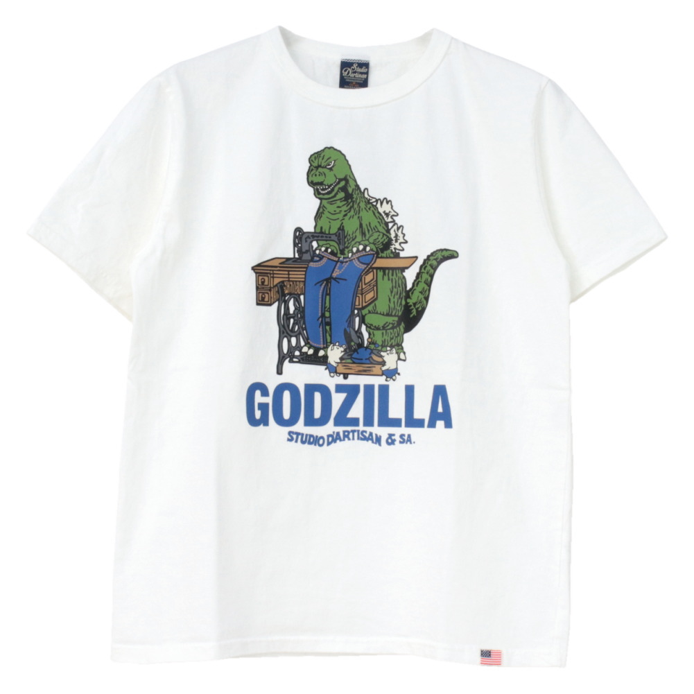 ステュディオ・ダルチザン STUDIO D'ARTISAN ゴジラコラボTシャツ GZ-015 メンズ 日本製 半袖 USAコットン 2025春夏 | STUDIO D'ARTISAN | 08