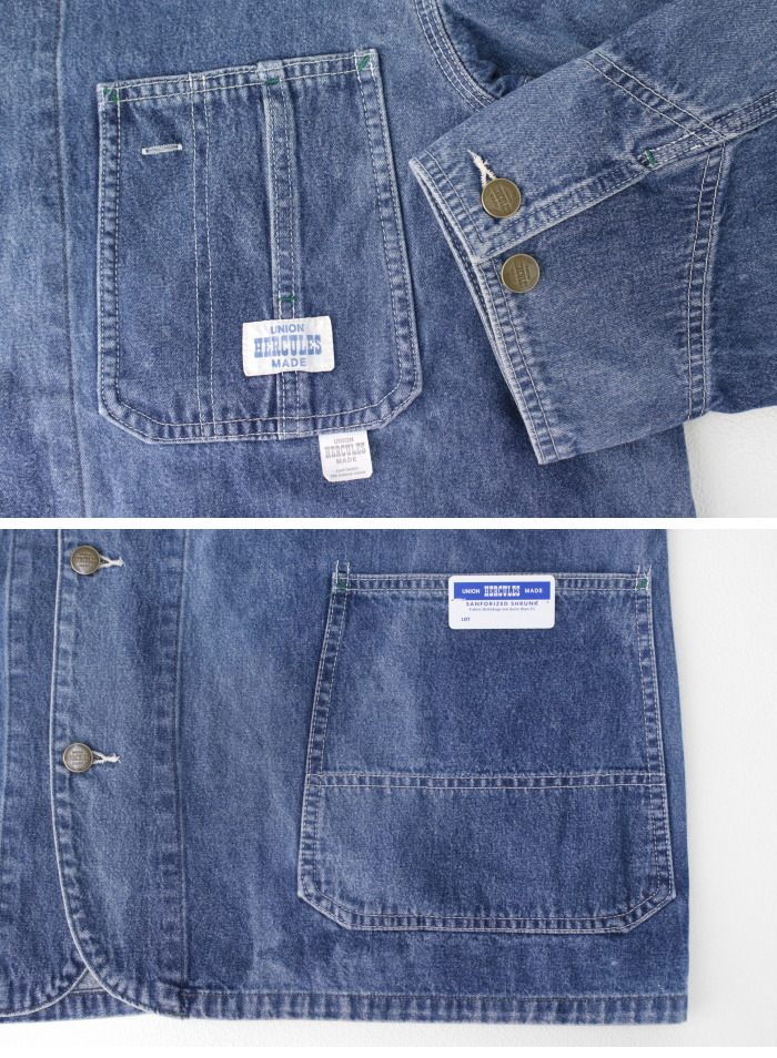 ユニオンヘラクレスメイド UNION HERCULES MADE チョアジャケット HE251L01 メンズ レディース デニム Wブリーチ 2025春夏 | Johnbull | 04