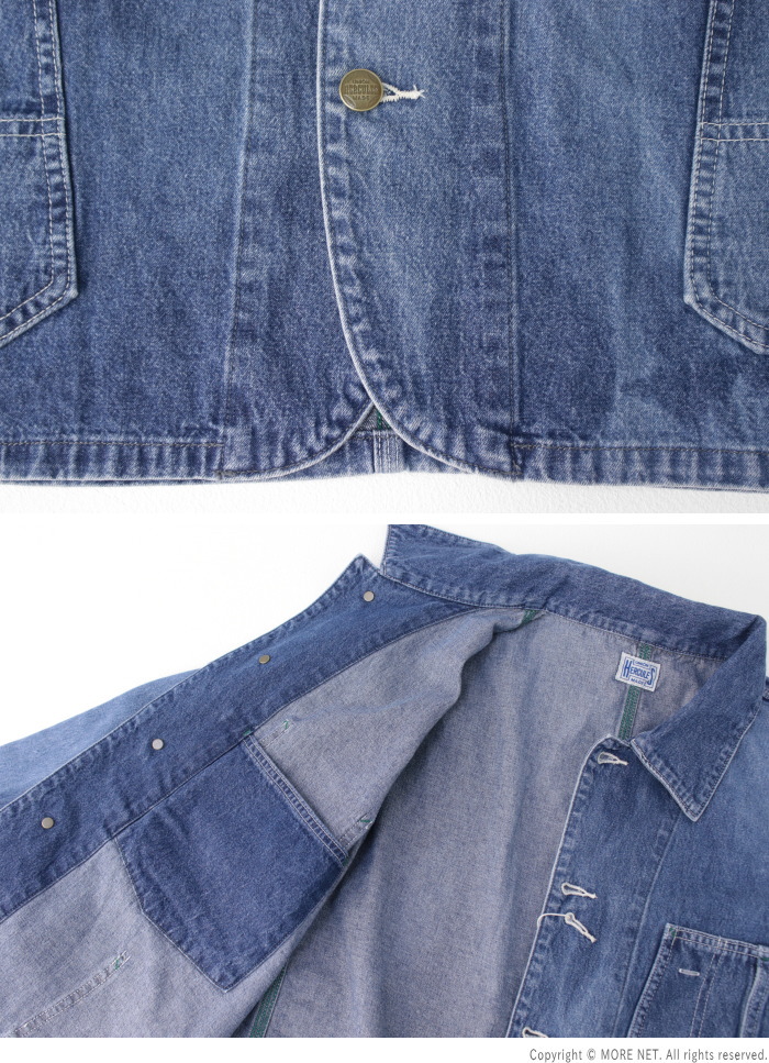 ユニオンヘラクレスメイド UNION HERCULES MADE チョアジャケット HE251L01 メンズ レディース デニム Wブリーチ 2025春夏 | Johnbull | 05