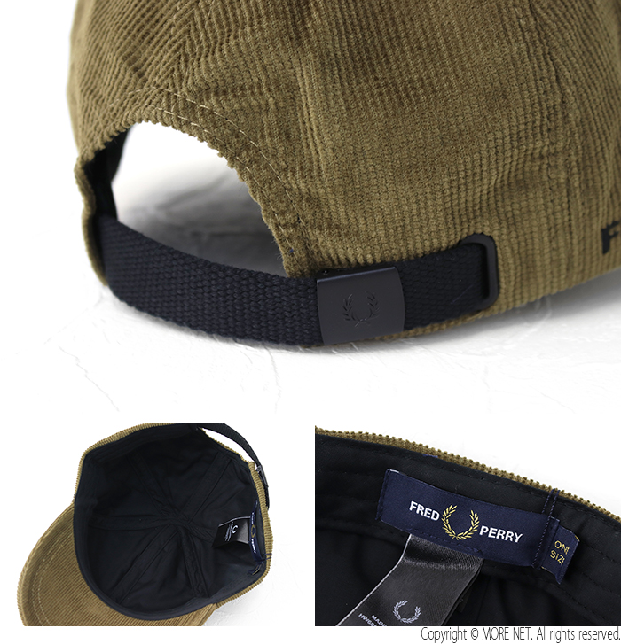フレッドペリー FRED PERRY デュアルブランデッド ワッフルコーデュロイキャップ HW6686 メンズ レディース 帽子 ロゴ ローレル刺繍 | FRED PERRY | 07