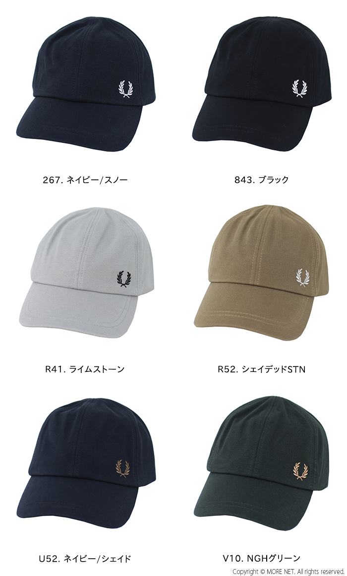 フレッドペリー FRED PERRY ピケクラシックキャップ HW6726 メンズ レディース 帽子 ワンポイント ローレル刺繍 2024春夏｜more-net2｜08