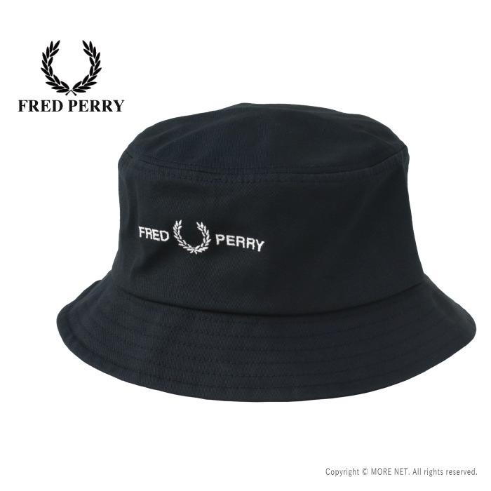 フレッドペリー FRED PERRY ブランデッドツイルバケットハット HW9666 メンズ レディース 帽子 刺繍 2025春夏 | FRED PERRY