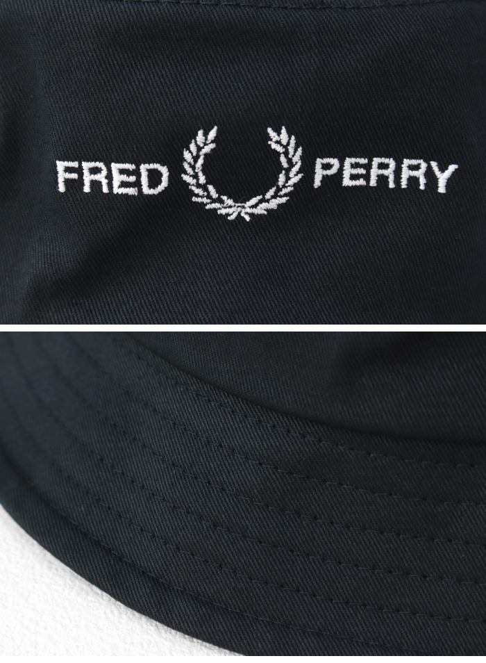 フレッドペリー FRED PERRY ブランデッドツイルバケットハット HW9666 メンズ レディース 帽子 刺繍 2025春夏 | FRED PERRY | 05