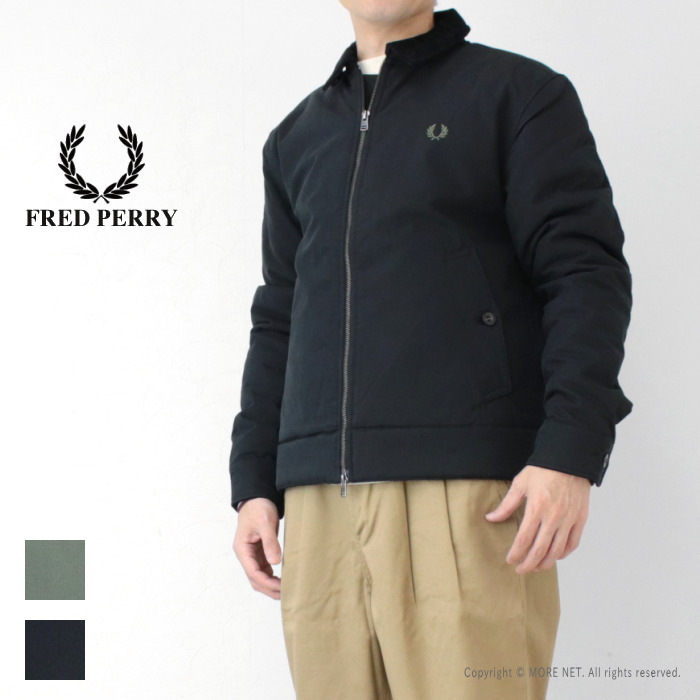 フレッドペリー FRED PERRY コーデュロイ襟 中綿ジャケット COTTON CABAN JACKET J8535 メンズ カバン キャバン FRED PERRY（フレッドペリー） コーデュロイ襟 中綿ジャケット COTTON