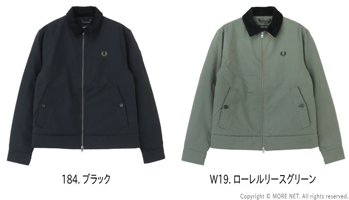 FRED PERRY（フレッドペリー） コーデュロイ襟 中綿ジャケット COTTON