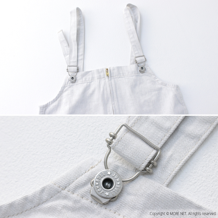 ジョンブル JOHNBULL デニムチューブサロペット W-WHITE JL231P40 日本製 オーバーオール Wホワイト 無地 ロング丈 レディース 2025春夏 | Johnbull | 05