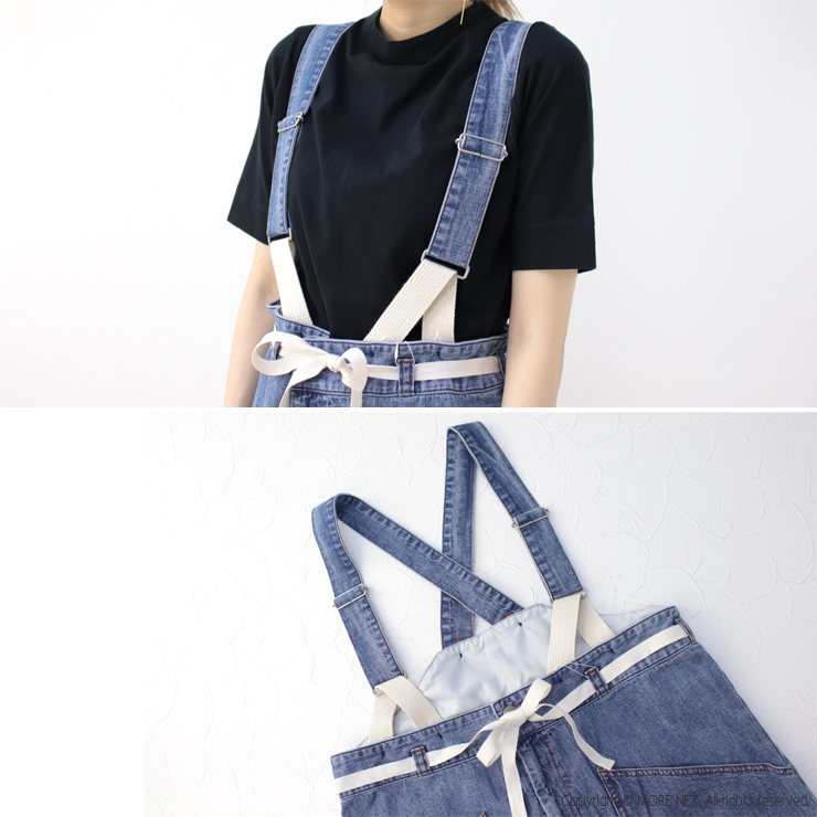 SALE セール/ジョンブル JOHNBULL 10ozジンバブエデニムサスペンダーパンツ JL241P21 日本製 ワイド レディース ボトム /返品・交換不可 | Johnbull | 06