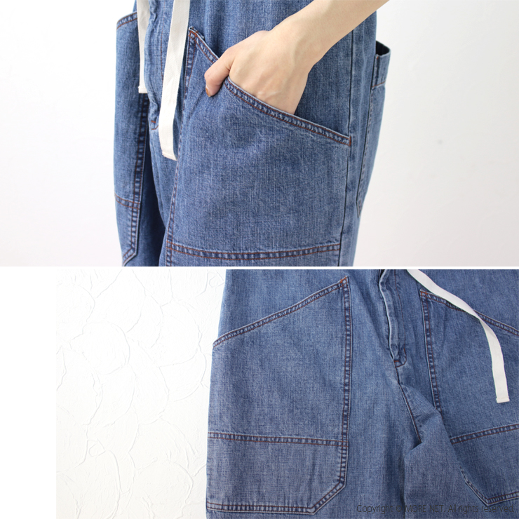 SALE セール/ジョンブル JOHNBULL 10ozジンバブエデニムサスペンダーパンツ JL241P21 日本製 ワイド レディース ボトム /返品・交換不可 | Johnbull | 08