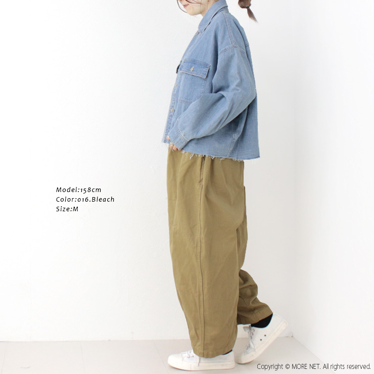 ジョンブル JOHNBULL デニム/ブラックデニムクロップドシャツ JL251S01/JL251S18 トップス 長袖 日本製 レディース 2025春夏 | Johnbull | 02