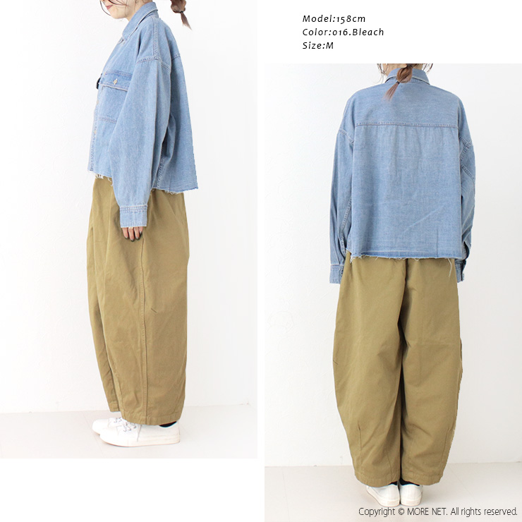 ジョンブル JOHNBULL デニム/ブラックデニムクロップドシャツ JL251S01/JL251S18 トップス 長袖 日本製 レディース 2025春夏 | Johnbull | 04