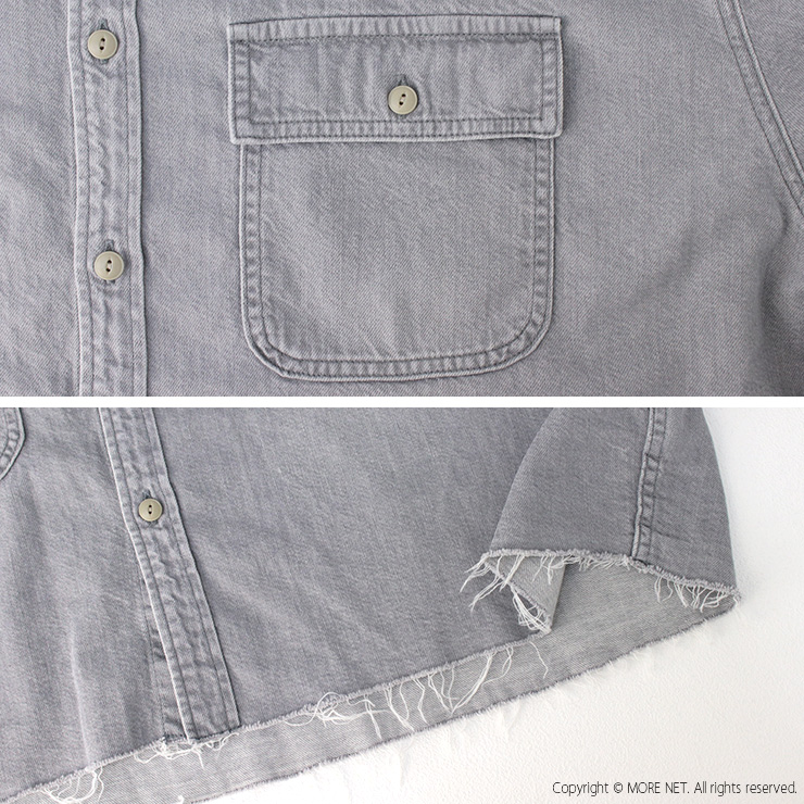 ジョンブル JOHNBULL デニム/ブラックデニムクロップドシャツ JL251S01/JL251S18 トップス 長袖 日本製 レディース 2025春夏 | Johnbull | 06