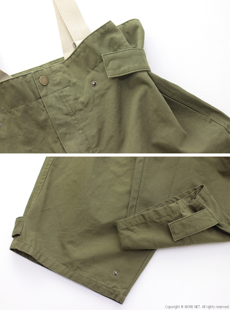 さジョンブル JOHNBULL ミリタリーサロペット カーゴパンツ　2025秋冬 Johnbull（ジョンブル） ミリタリーサロペット JL253P09 ワイド カーゴ