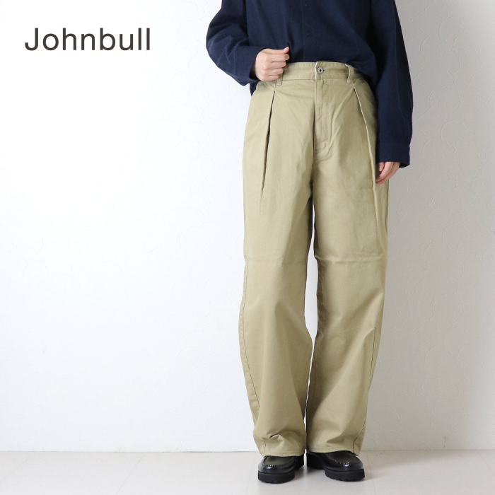 ジョンブル JOHNBULL チノカーブパンツ JL254P12 日本製 ワイド ロング ボトムス レディース Johnbull（ジョンブル） チノカーブパンツ JL254P12 日本製 ワイド