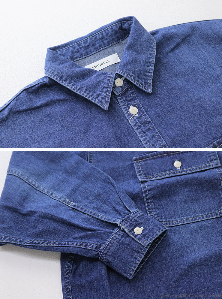 Johnbull（ジョンブル） デニムクロップドシャツ JL261S06 長袖